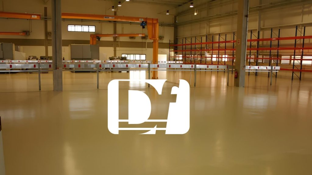 Armazém vazio com prateleiras organizadas